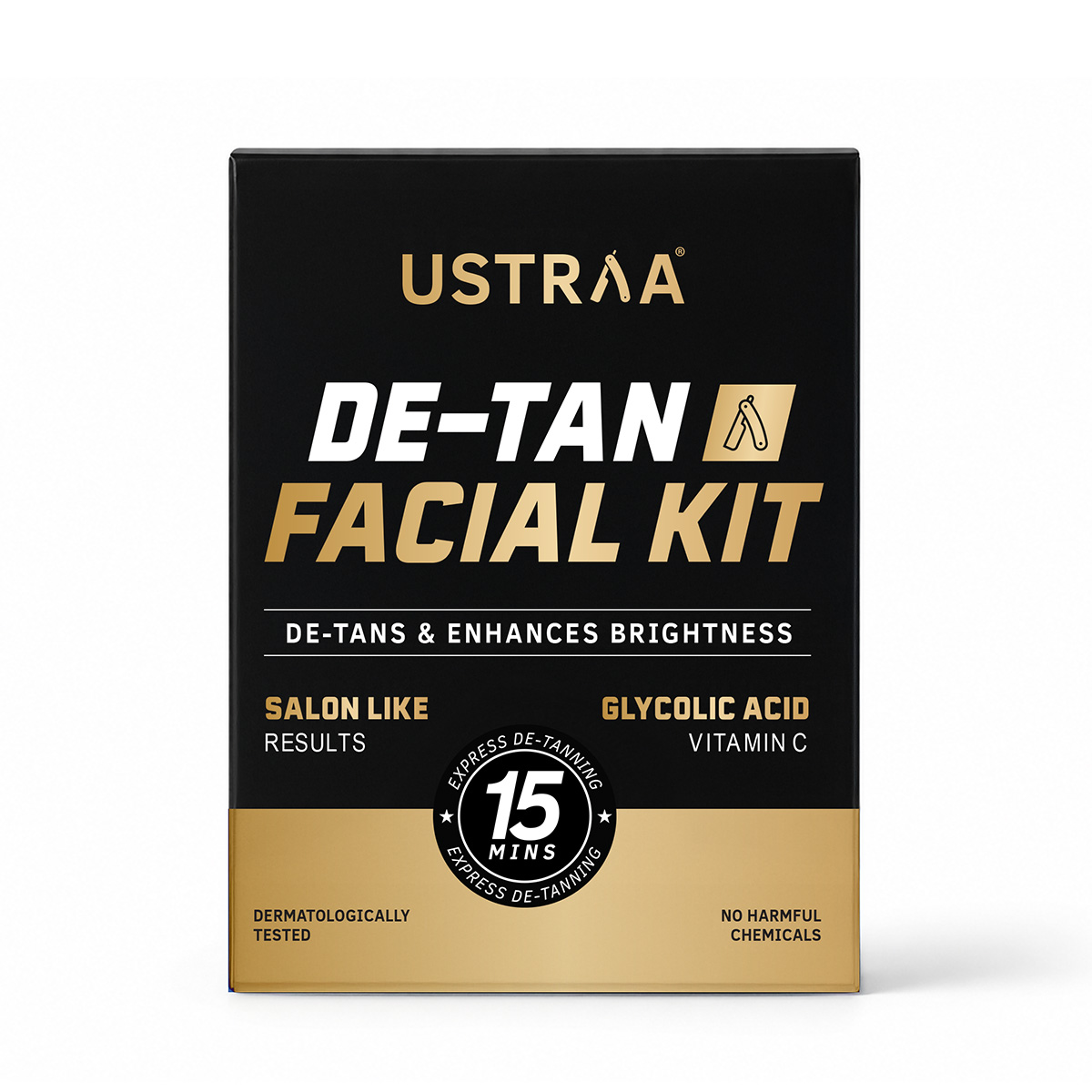 Ustraa De-Tan Facial Kit for Men | 15 Min Glow