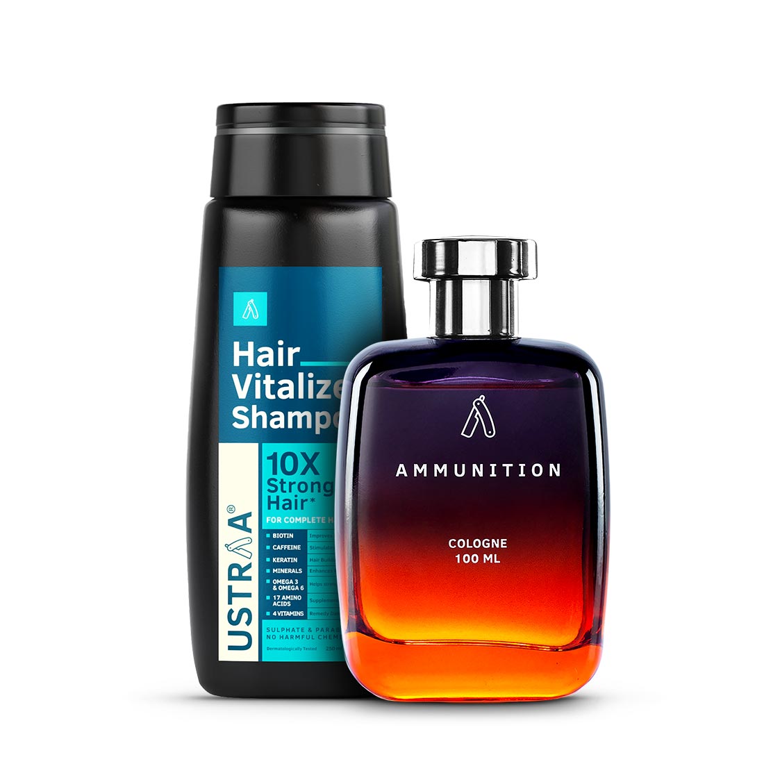 Hair Vitalizer Shampoo & Ammunition Cologne - 100 ml - Perfume for Men 