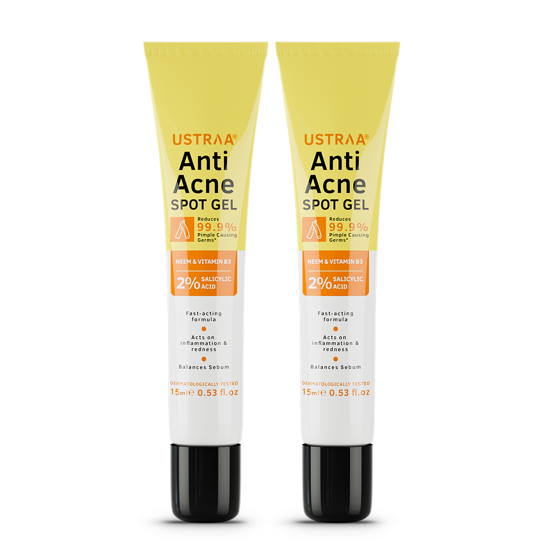 Ustraa Anti-Acne Spot Gel with Neem & Vitamin B3 - Set of 2