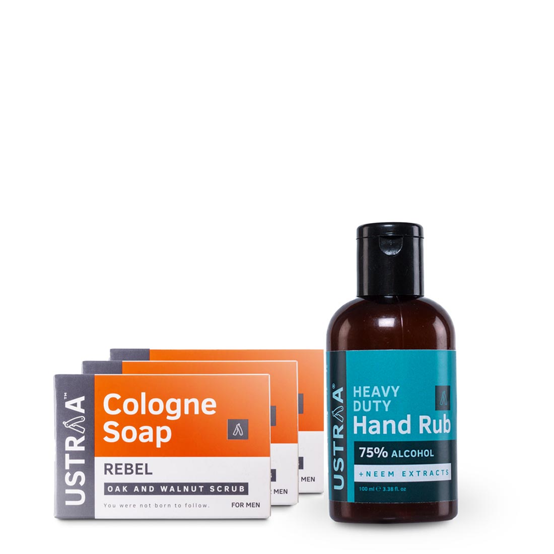 Cologne Soap - Rebel - Set of 3 and Hand Rub