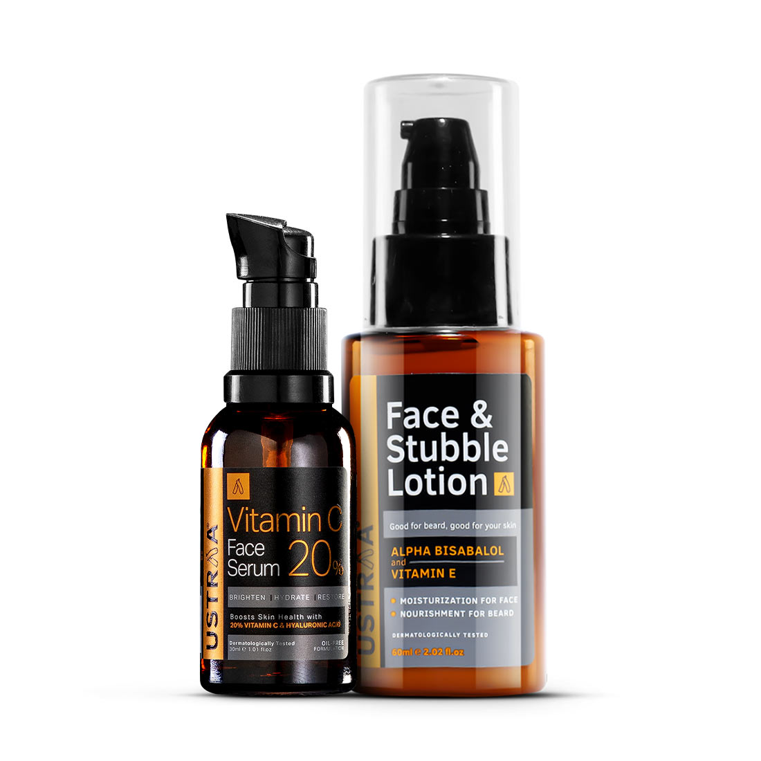 Vitamin C Face Serum and Face & Stubble Lotion