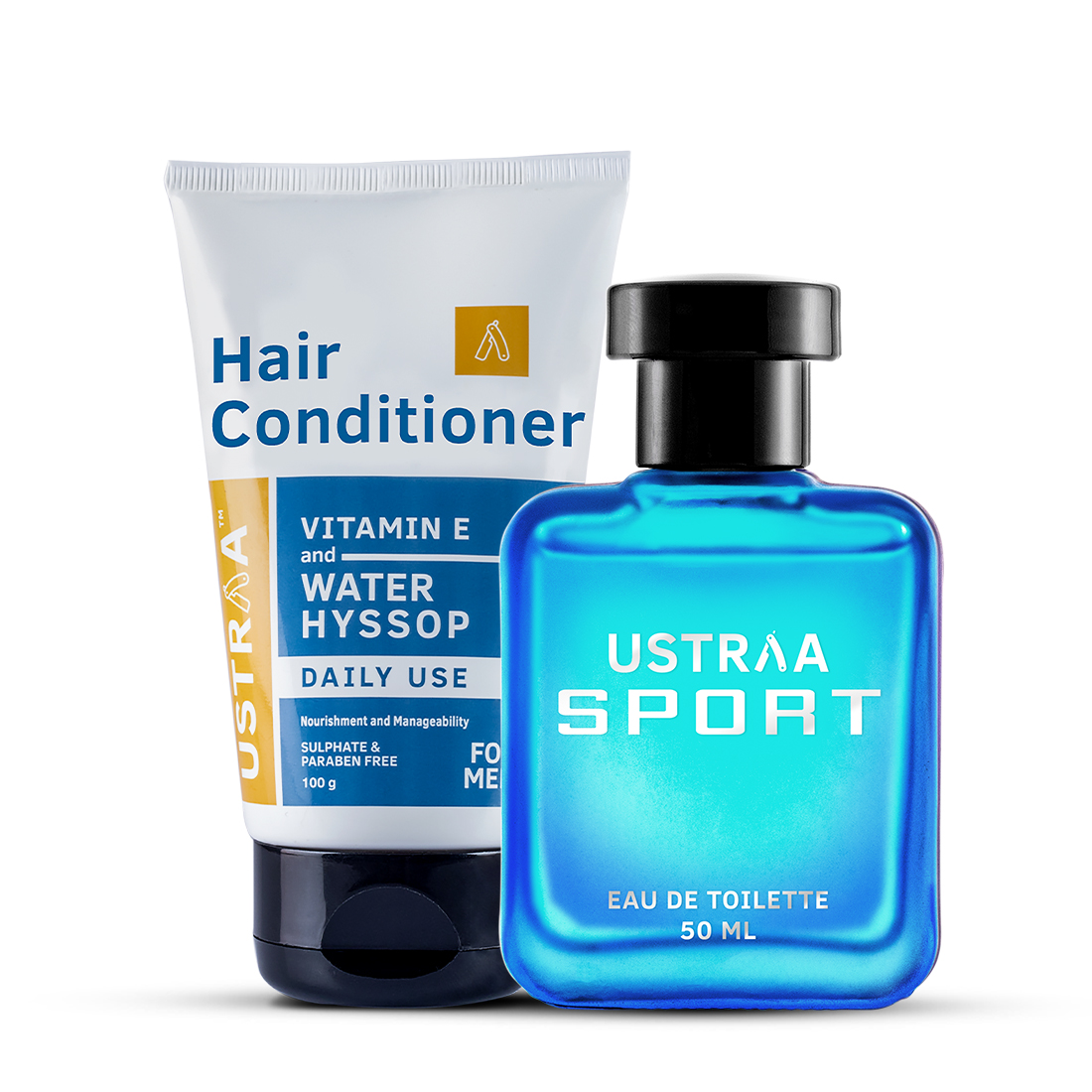 Ustraa Daily Use Hair Conditioner & Sport EDT Perfume for Men