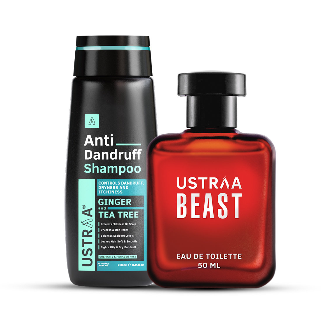 Ustraa Anti-Dandruff Shampoo & Beast EDT Perfume for Men