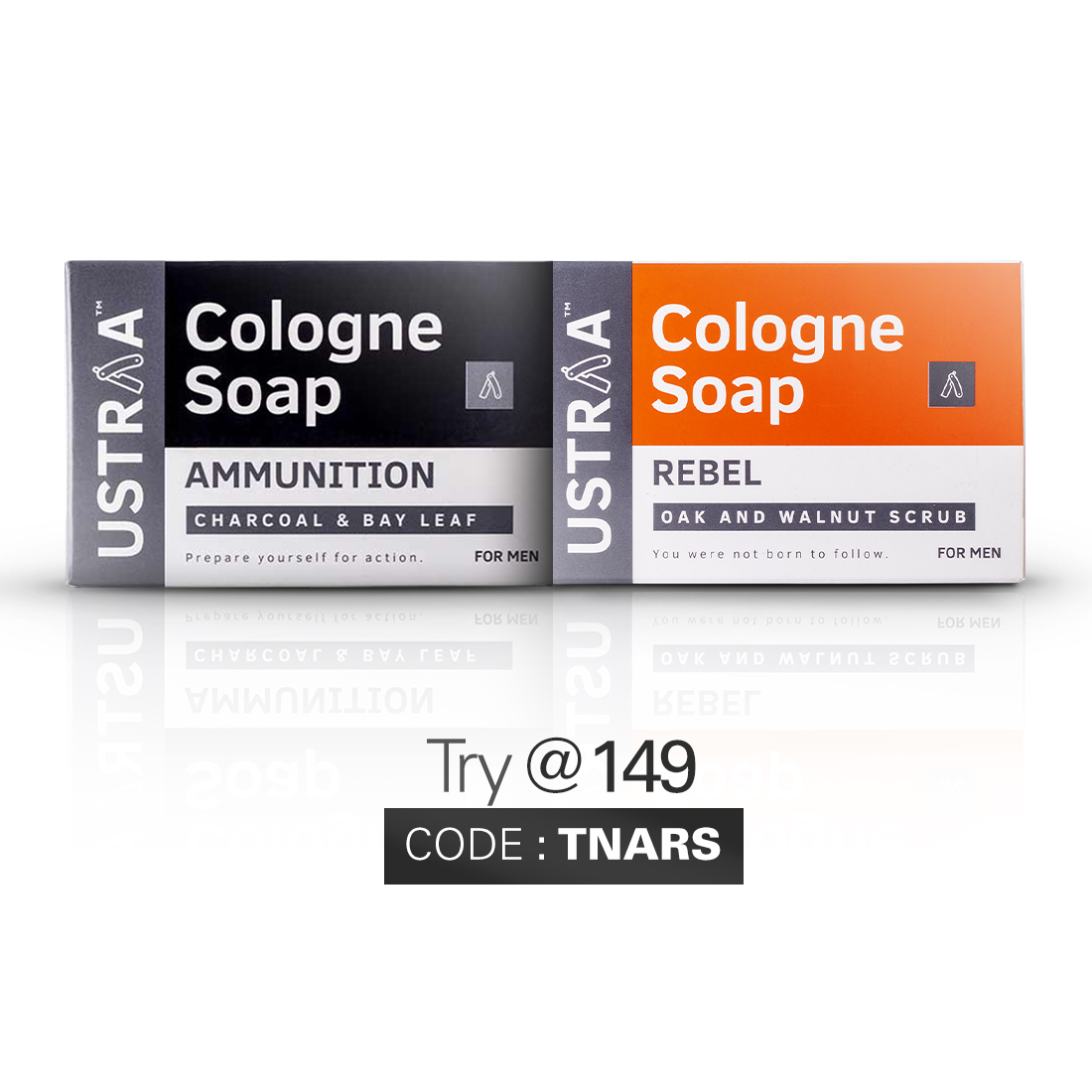 Ammunition Cologne Soap with Charcoal & Rebel Cologne Soap with Oak & Walnut