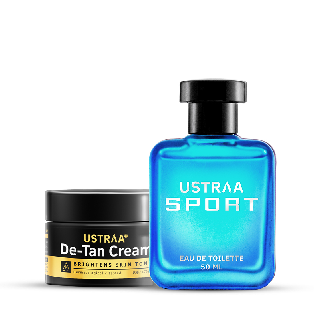 Ustraa De-Tan Cream for Men & Sport EDT Perfume for Men