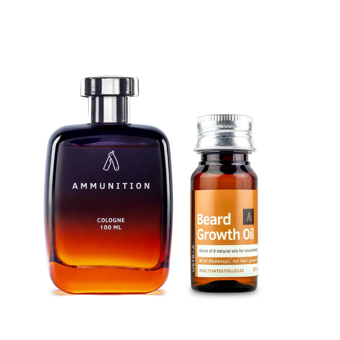 Ammunition Cologne - Perfume for Men -100ml & Beard Growth Oil -35ml