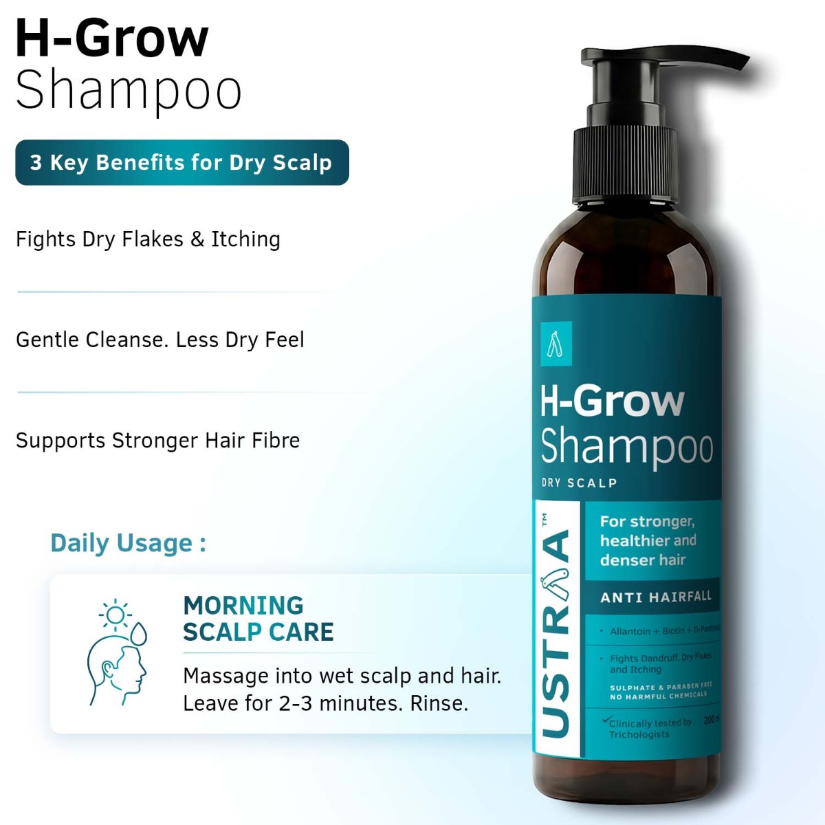 H-Grow Dry Scalp Shampoo | Fights Dry Flakes