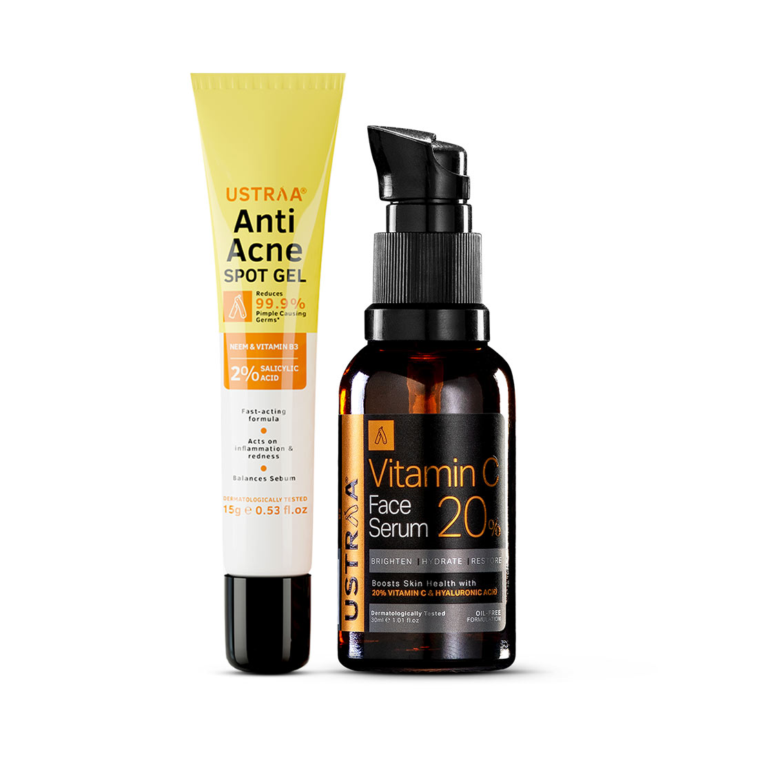 Vitamin C Face Serum & Anti Acne Spot Gel