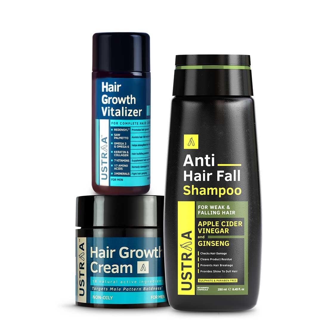  Hair Growth Kit (Anti Hairfall Shampoo 250ml, Hair Growth Vitalizer & Cream)
