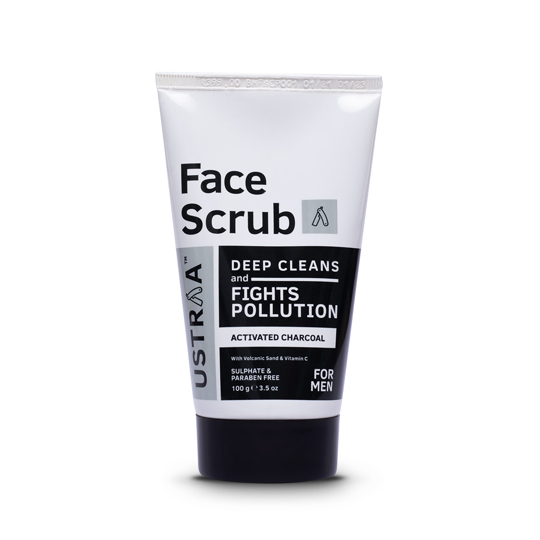 Activated Charcoal Face Scrub For Men- 100g 