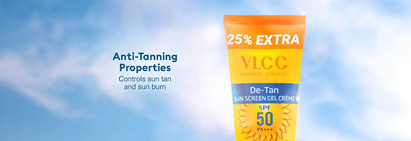 Benefits of VLCC De Tan SPF 50 PA+++ Sunscreen Gel Cream - 100 g