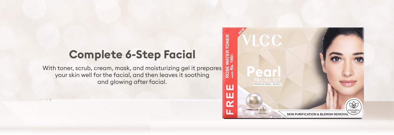 Benefits of 400 g -VLCC  Pearl Facial Kit with FREE Rose Water Toner