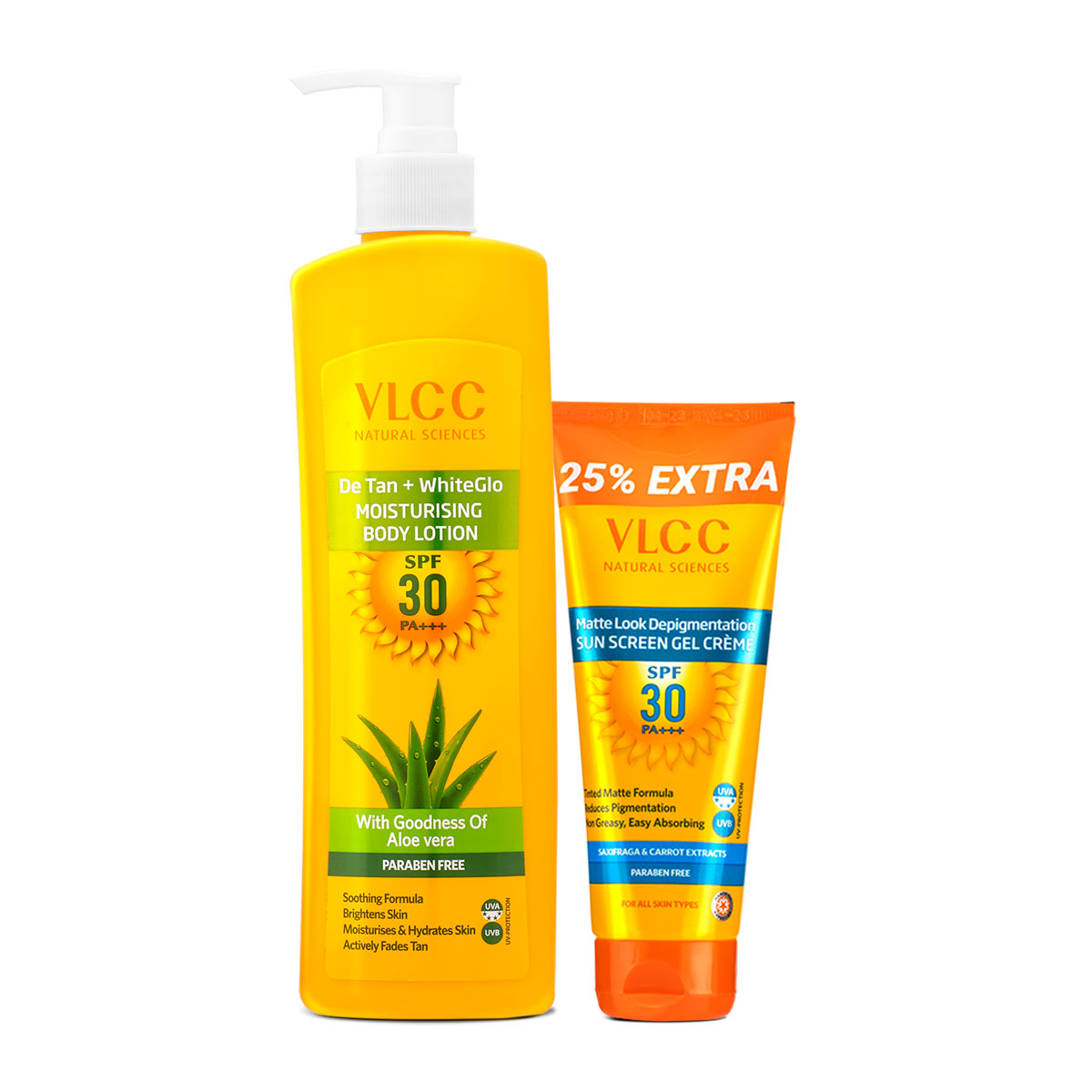 VLCC DeTan + White Glow Moisturising Body Lotion SPF 30 PA+++ & Matte Look SPF 30 PA++ Sunscreen