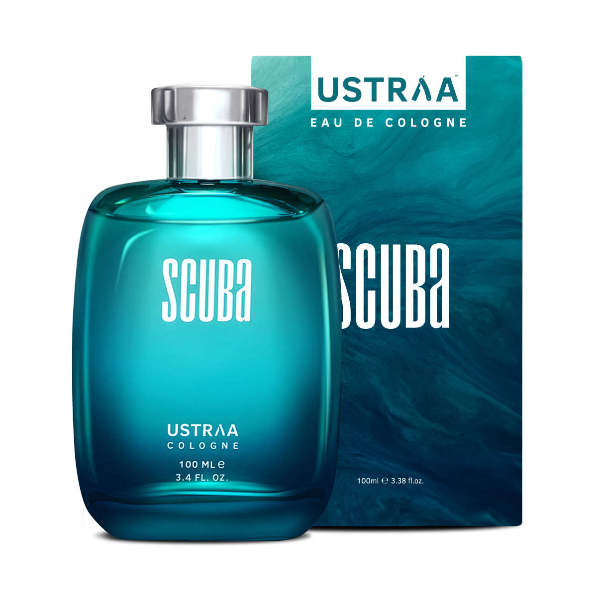 Ustraa Scuba Cologne for Men - 100 ml - A Fresh and Deep Perfume for men for all day use
