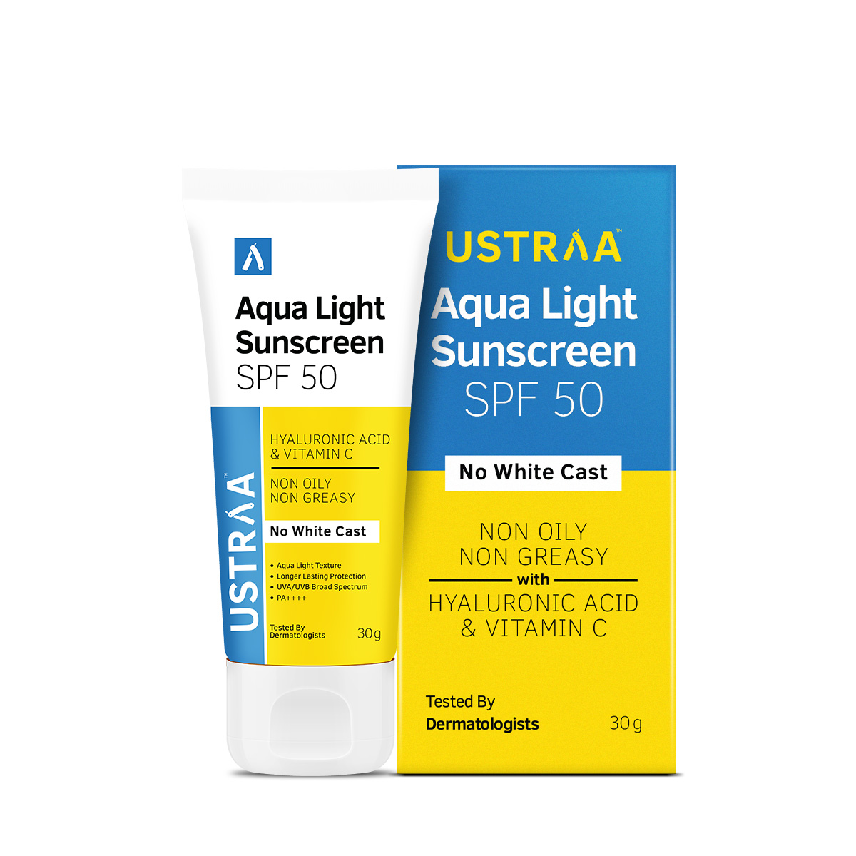 Ustraa Aqua Light Sunscreen SPF 50 PA++++ For Men