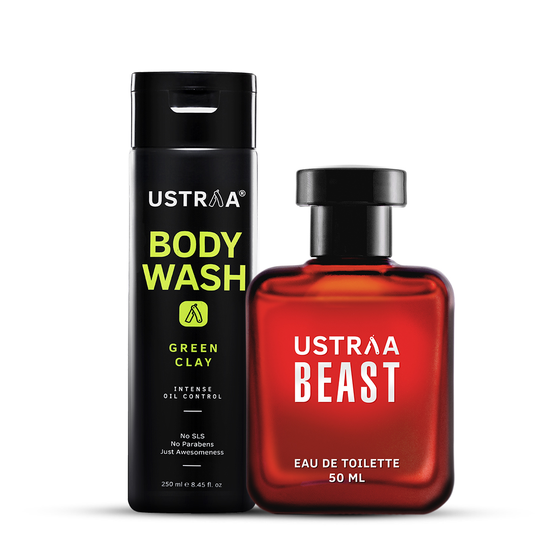 Ustraa Body Wash - Green Clay & Beast EDT Perfume for Men