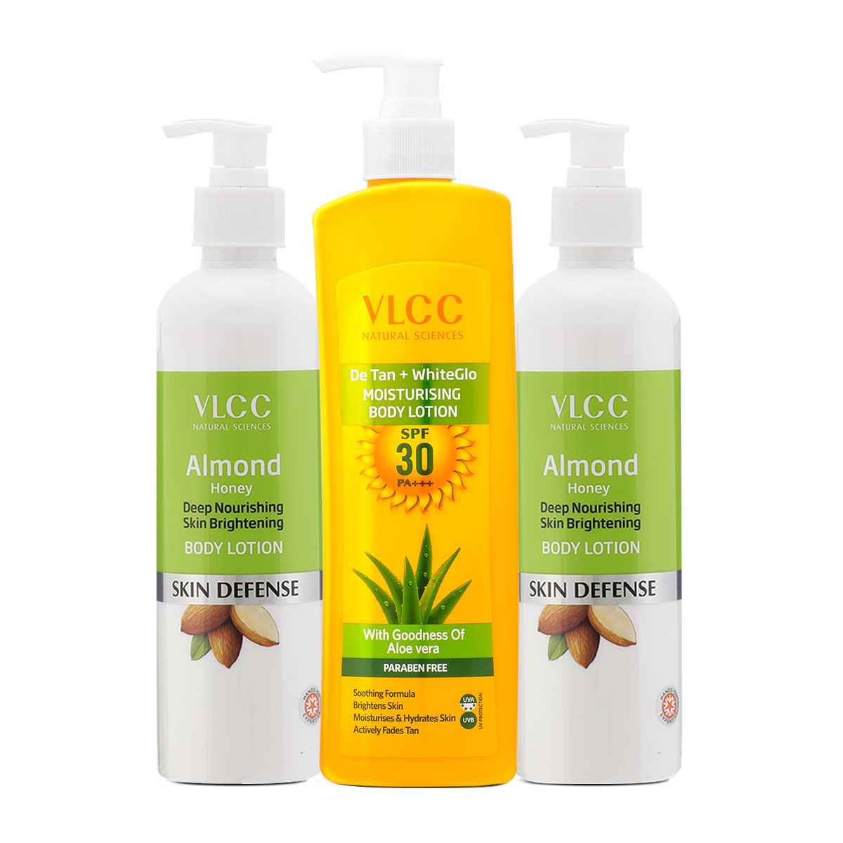 VLCC Almond Honey Skin Brightening & De-Tan + White Glow Moisturising Body Lotion SPF 30 PA+++