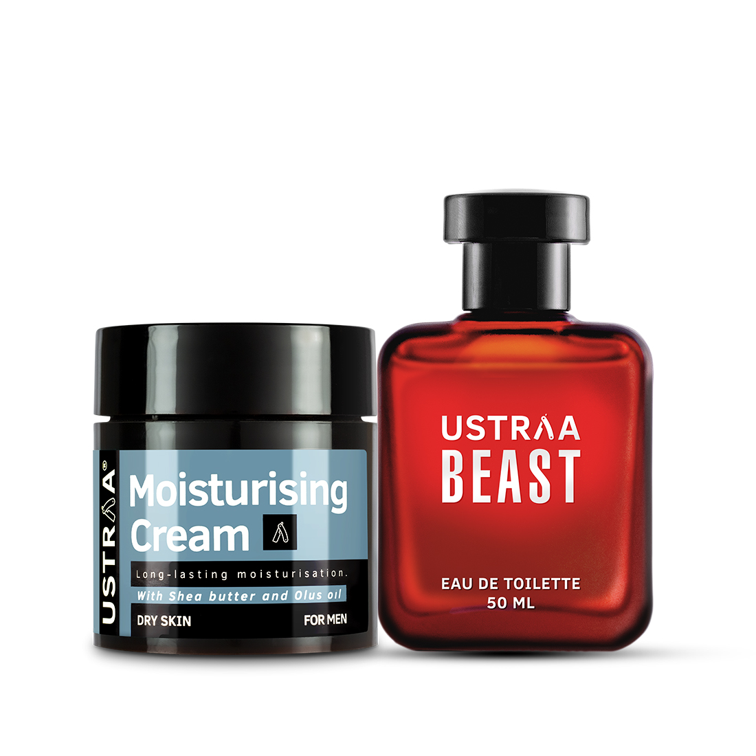 Ustraa Moisturising Cream for Dry Skin & Beast EDT Perfume for Men
