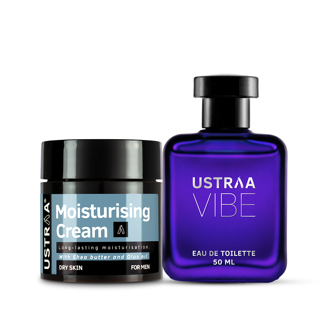Ustraa Moisturising Cream for Dry Skin & Vibe EDT Perfume for Men