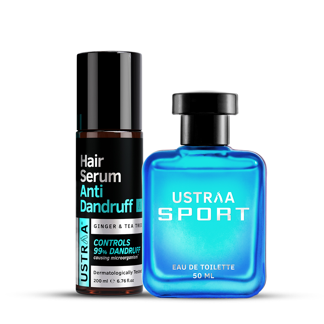 Ustraa Anti-Dandruff Hair Serum & Sport EDT Perfume for Men