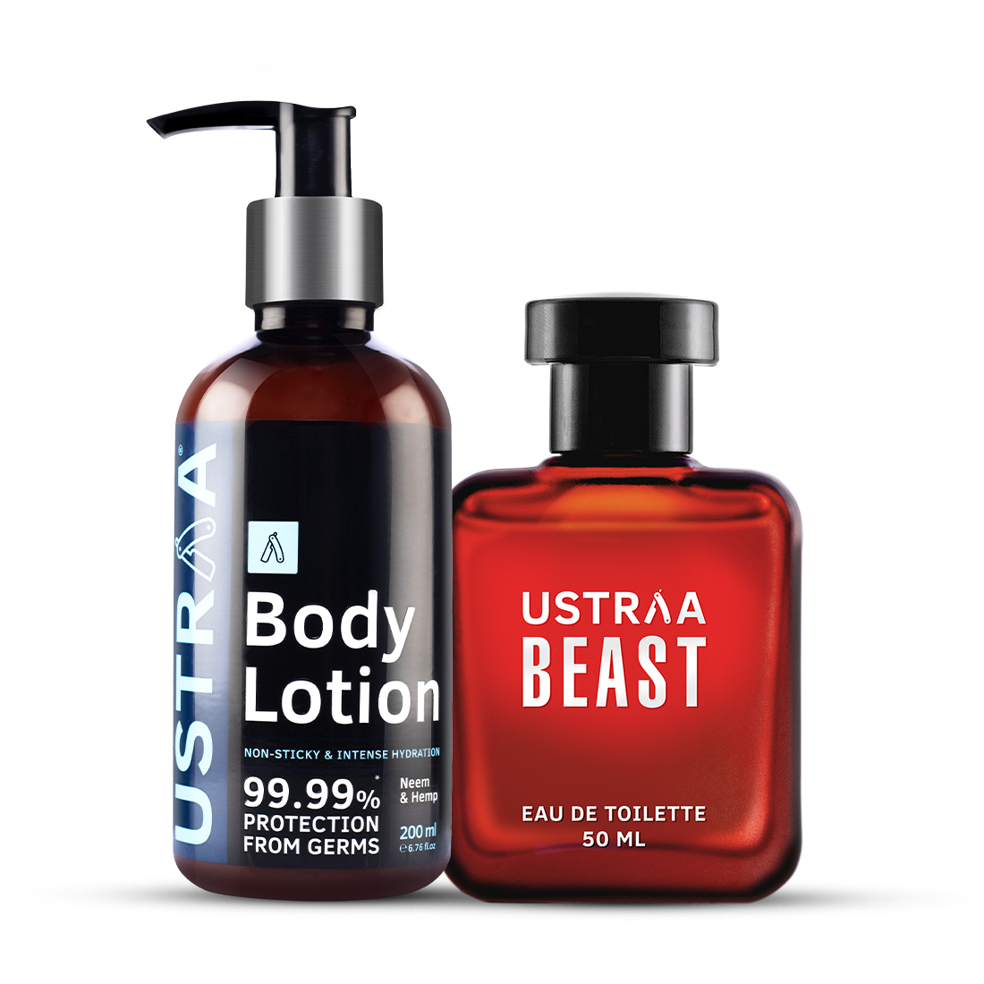 Ustraa Body Lotion - Germ Protect & Beast EDT Perfume for Men