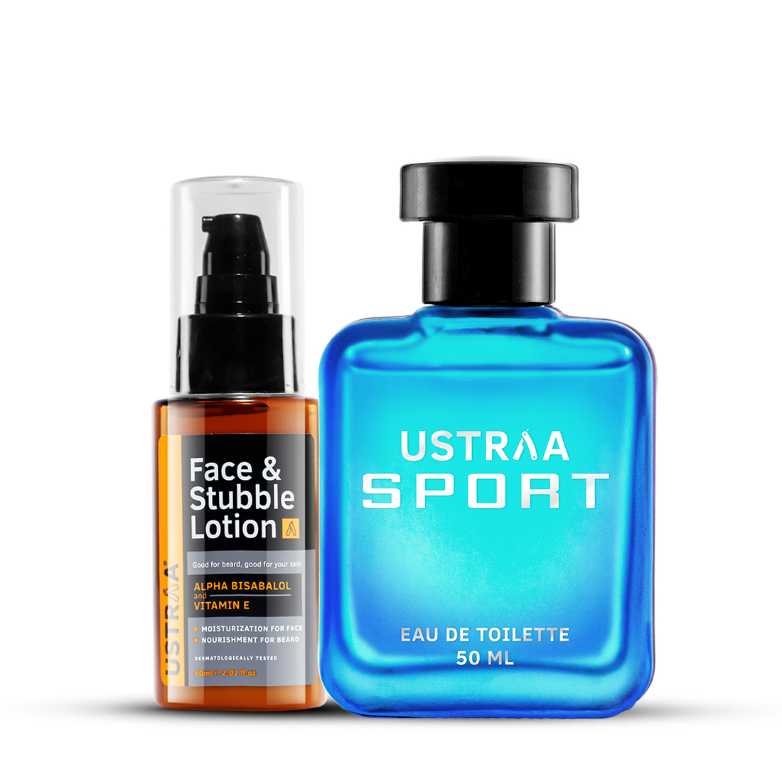 Ustraa Face & Stubble Lotion & Sport EDT Perfume