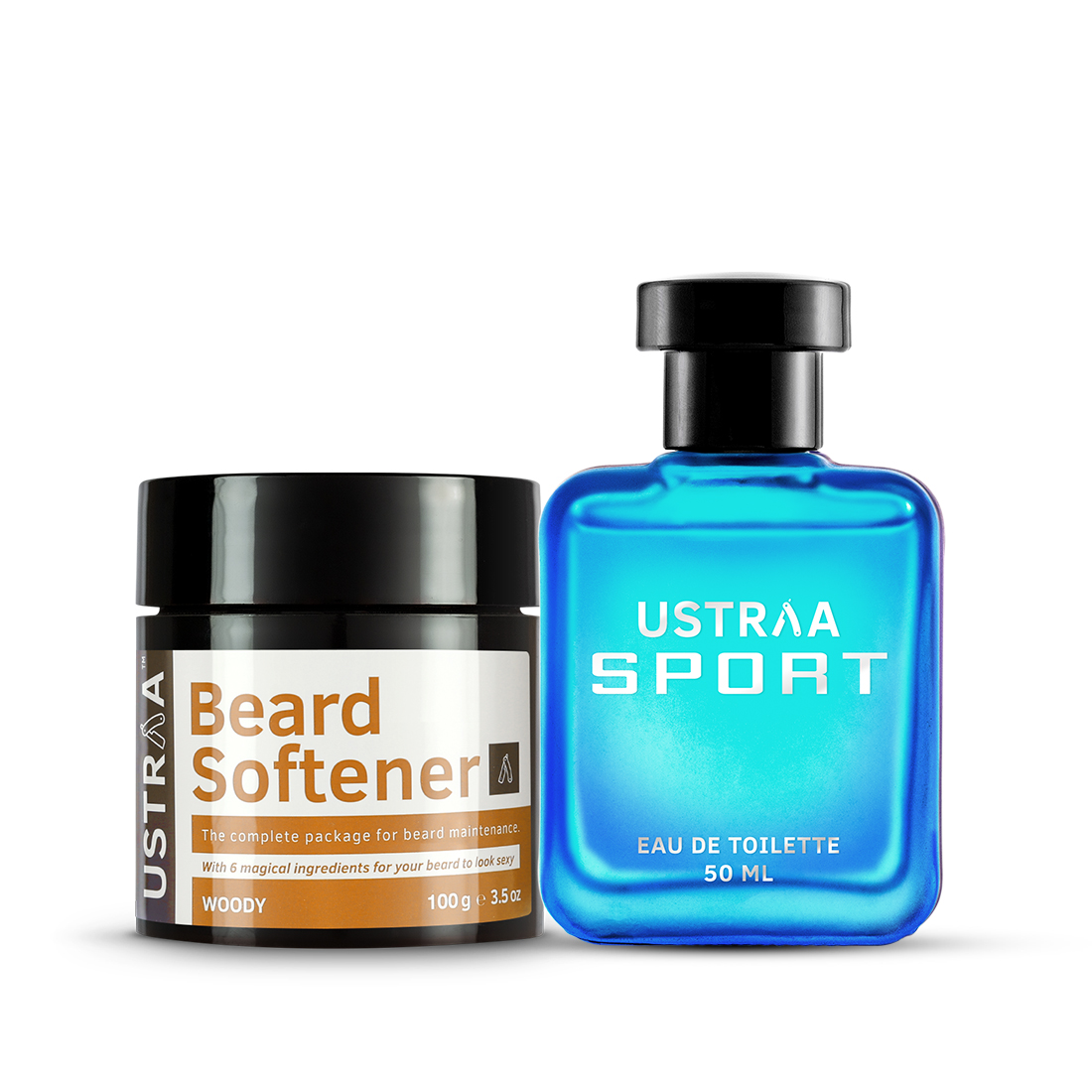 Ustraa Beard Softener Woody & Sport EDT Perfume for Men