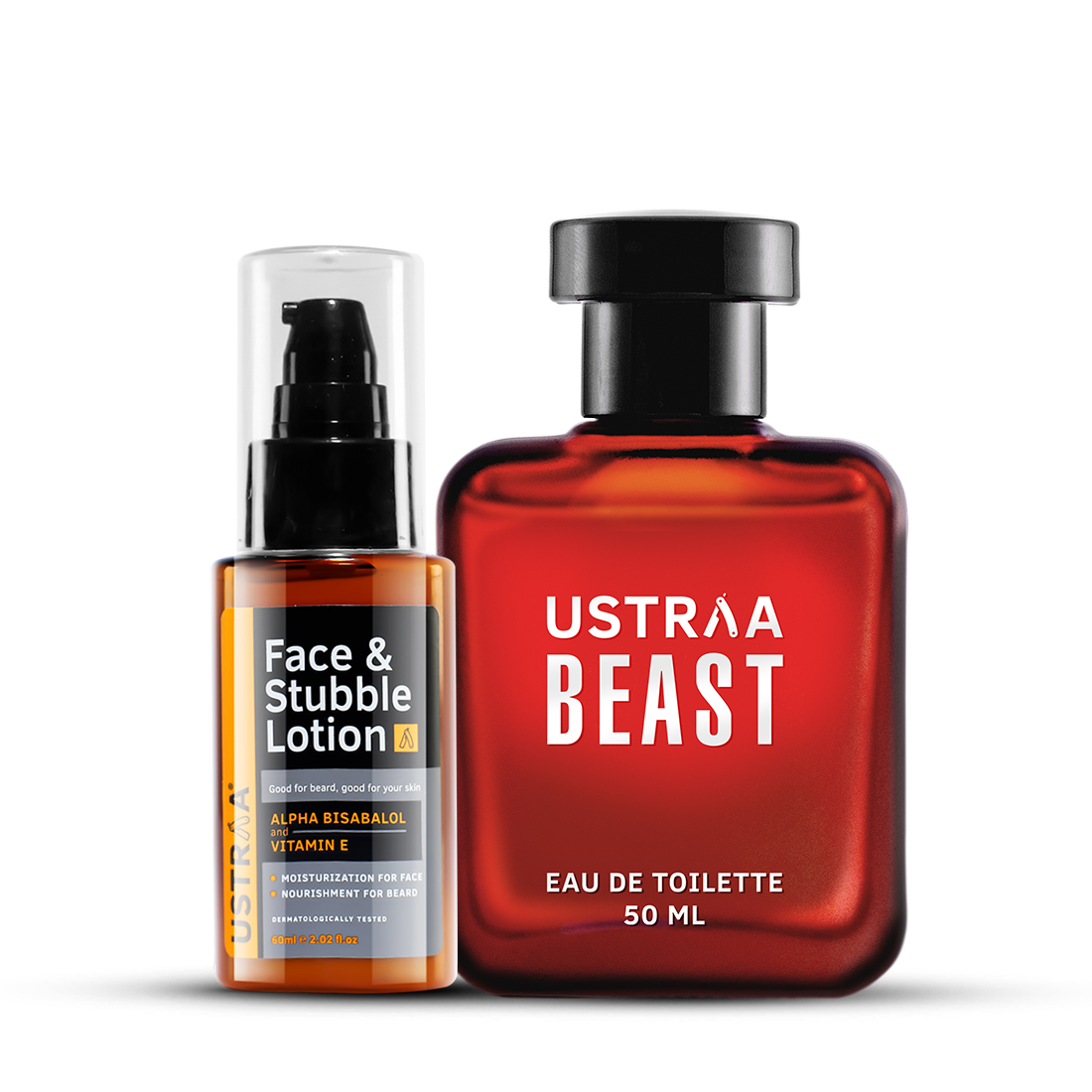 Ustraa Face & Stubble Lotion - For Beard Softening & Beast EDT Perfume for Men