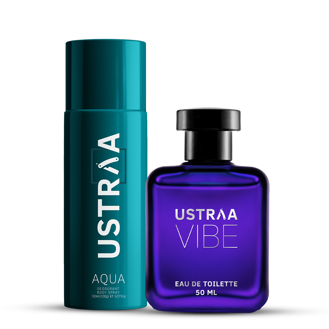 Ustraa AQUA Deodorant Body Spray & Vibe EDT Perfume for Men