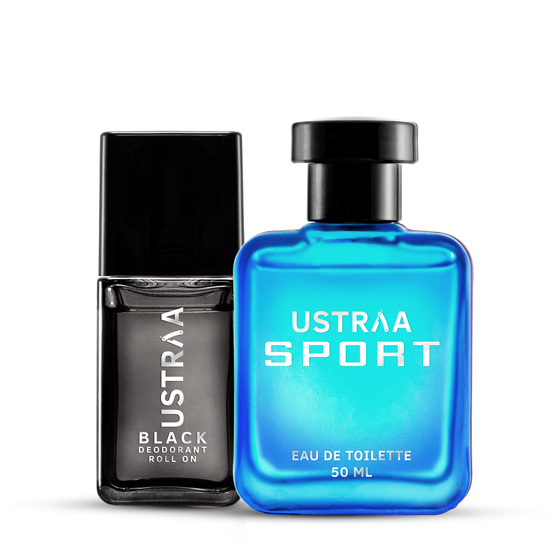 Ustraa Black Deodorant Roll On & Sport EDT Perfume for Men