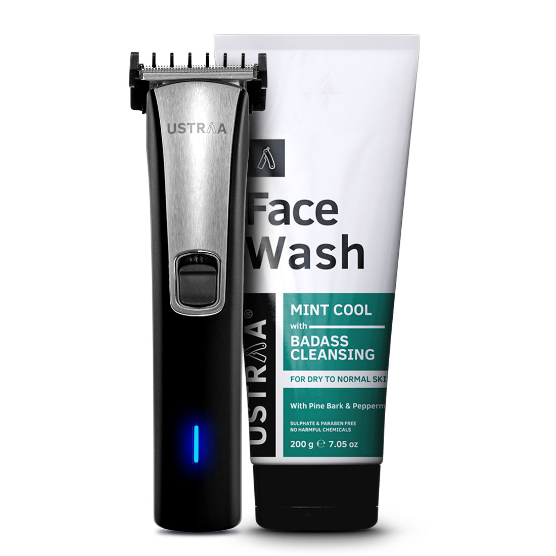 Black Trimmer & Face Wash (Dry Skin) 200g