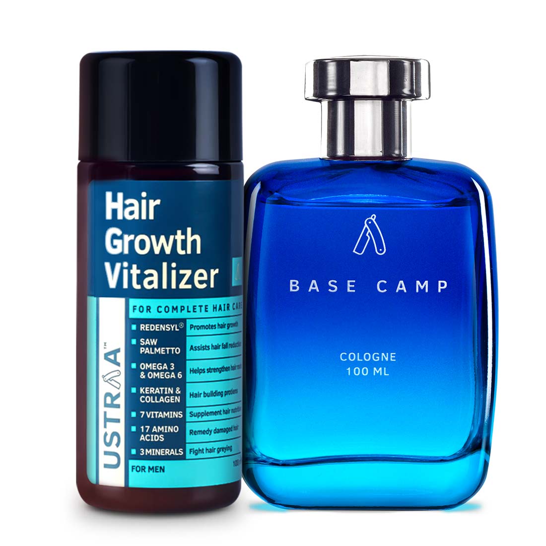 Base Camp Cologne - 100 ml - Perfume for Men  & Hair Growth Vitalizer