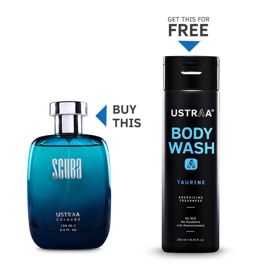 Ustraa Scuba Colonge & Body Wash - Taurine