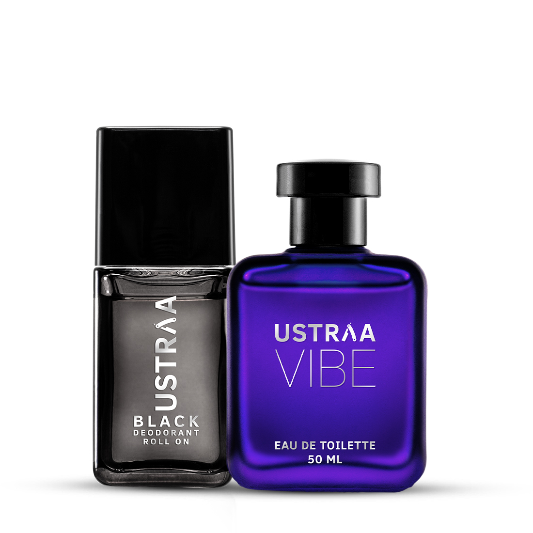 Ustraa Black Deodorant Roll On & Vibe EDT Perfume for Men