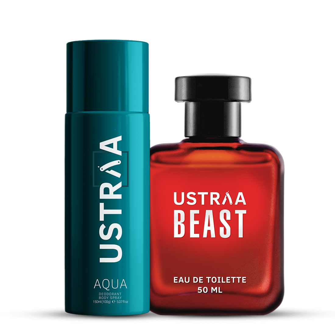 Ustraa AQUA Deodorant Body Spray & Beast EDT Perfume for Men