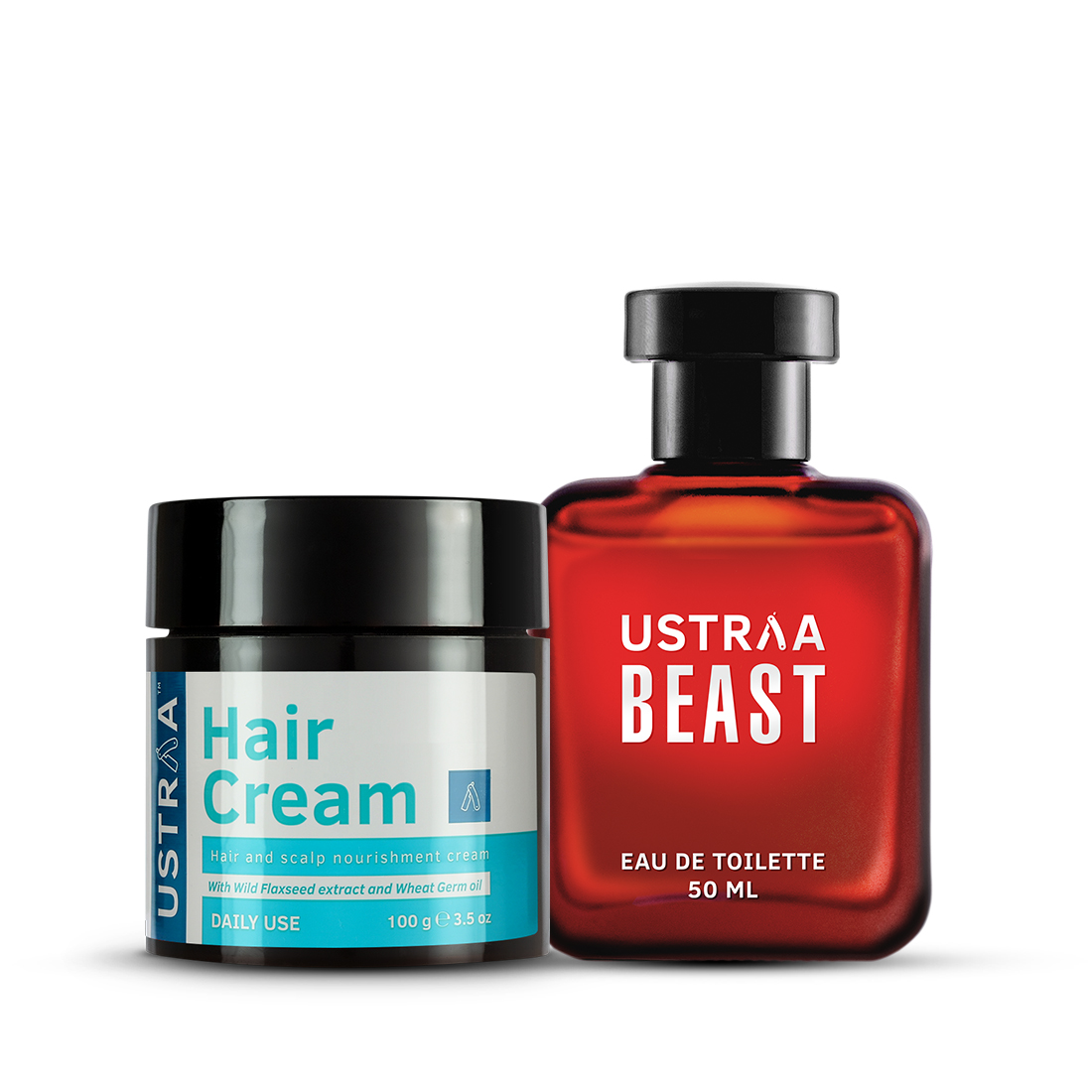 Ustraa Hair Cream for men - Daily Use & Beast EDT Perfume for Men