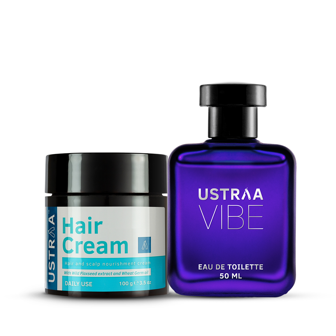 Ustraa Hair Cream for men - Daily Use & Vibe EDT Perfume for Men