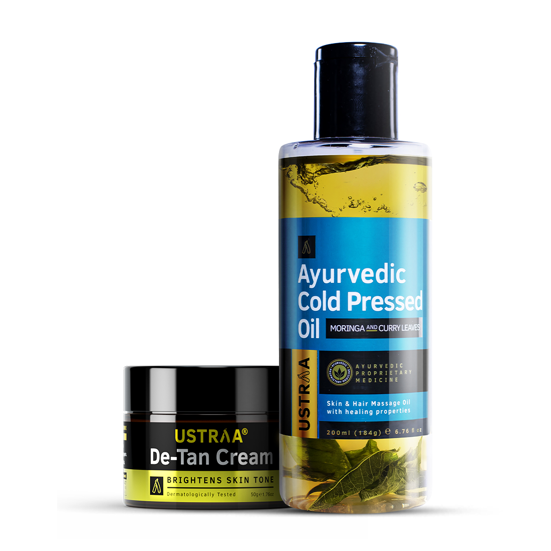 Ayurvedic Cold Pressed Oil & De-Tan Cream Combo