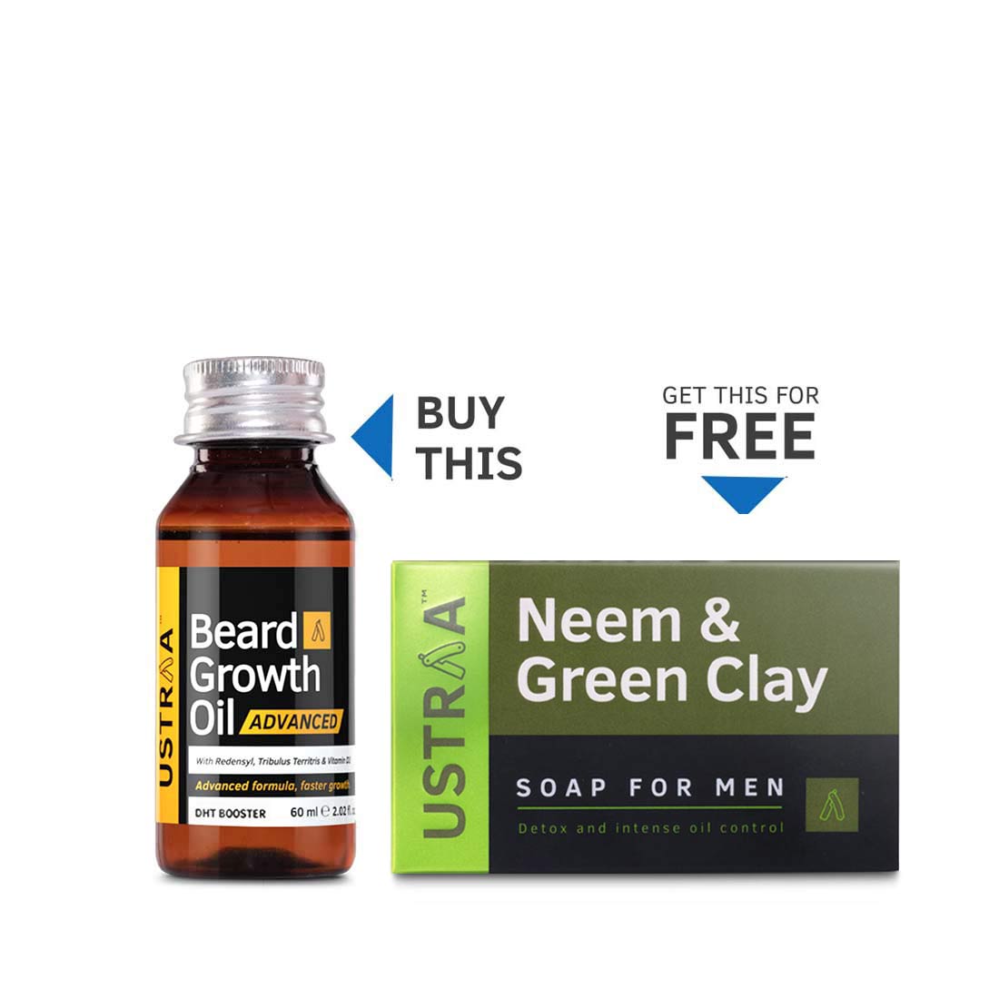 Beard Growth Oil- Advanced (Get Neem & Green Clay Deo Soap Free)