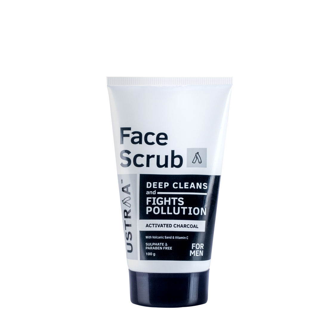 Activated Charcoal Face Scrub for men Ustraa