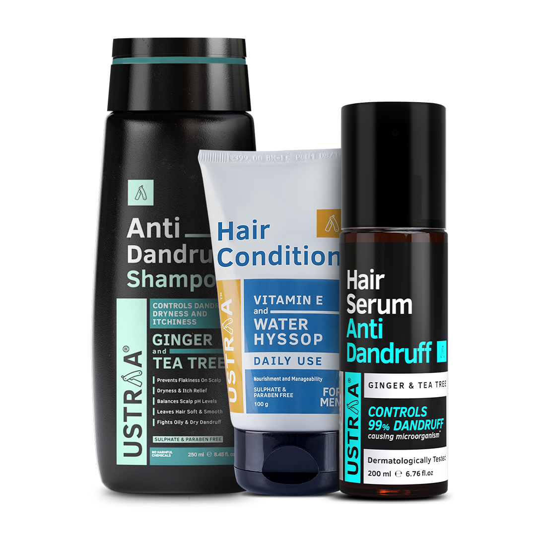 Anti Dandruff Serum & Anti Dandruff Shampoo & Daily Use Conditioner 