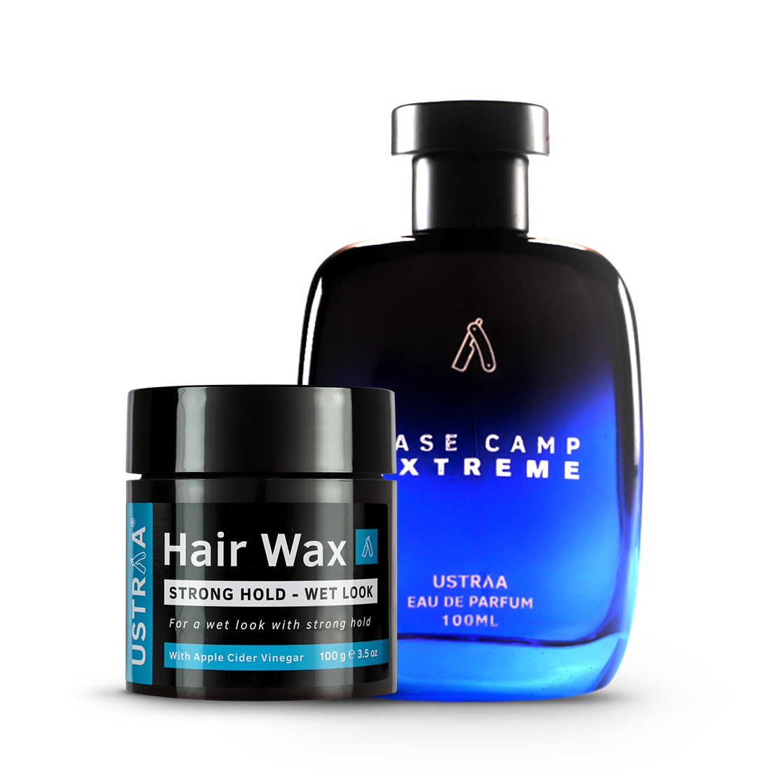 Base Camp Extreme EDP - Perfume for Men & Strong Hold Hair Wax Wet Look