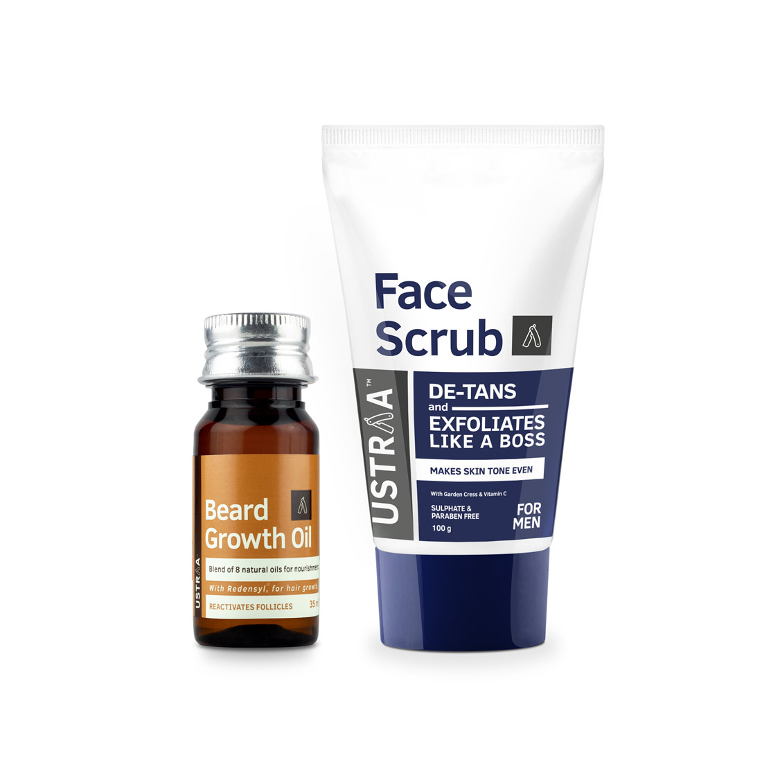 Beard Growth Oil and Face Scrub