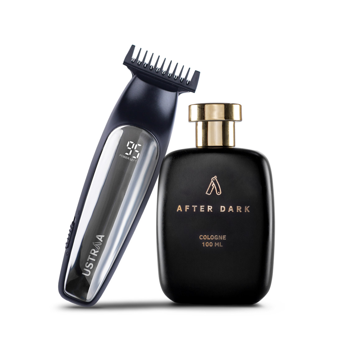  After Dark Cologne - 100 ml - Perfume for Men & Chrome - Lithium Powered Beard Trimmer