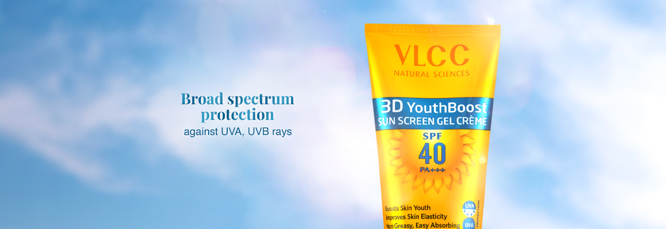 Benefits of VLCC 3D Youth Boost SPF 40 +++ Sunscreen Gel Cream - 100 g