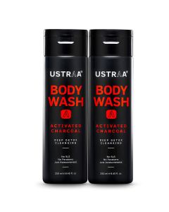 Body Wash for Men - Activated Charcoal - 250 ml - Set of 2