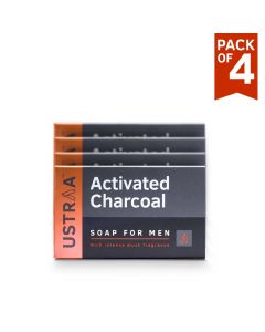 Deo Soap For Men with Activated Charcoal -100 g (Pack of 4)