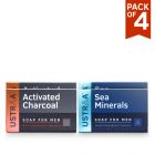 Deo Soap for Men with Sea Minerals & Activated Charcoal -100 g (Pack of 4)