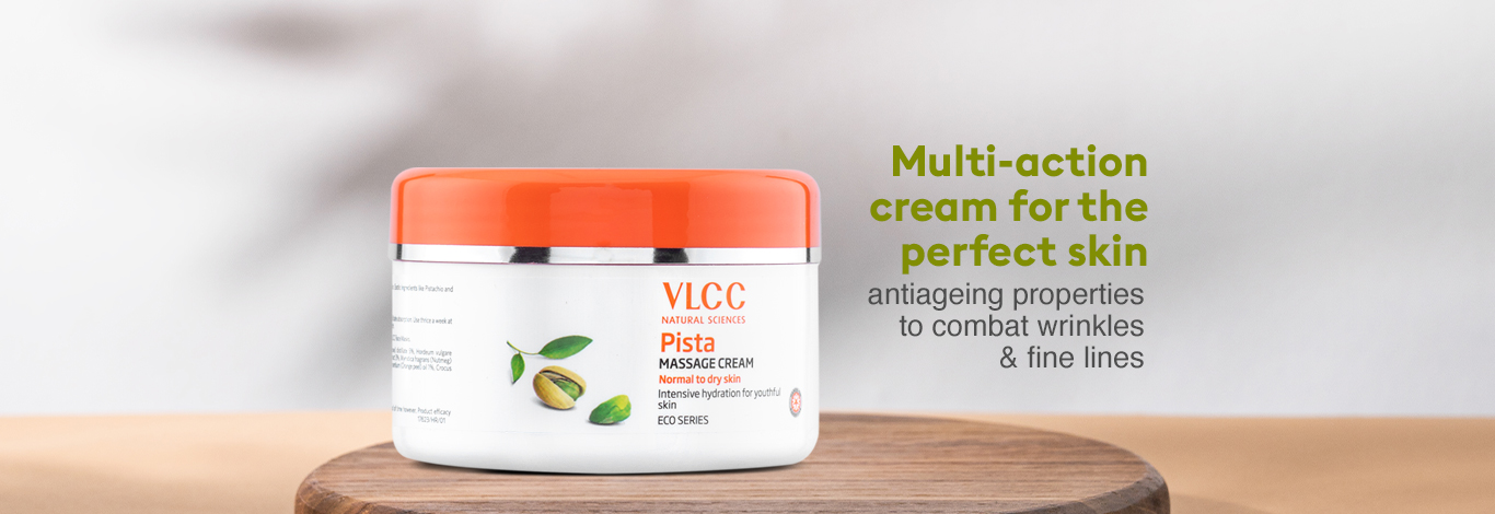 Benefits of VLCC Pista Massage Cream -Normal to Dry Skin - 200g