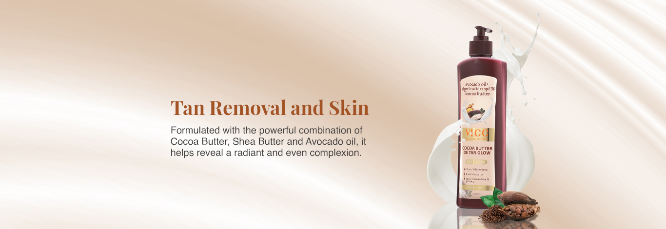 Benefits of VLCC Cocoa Butter De-Tan Glow Body Lotion SPF 30 Pa+++ - 400 ml